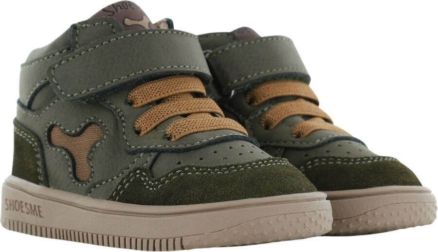 Shoesme Baby Babysneakers Jongens Dark Green Leer
