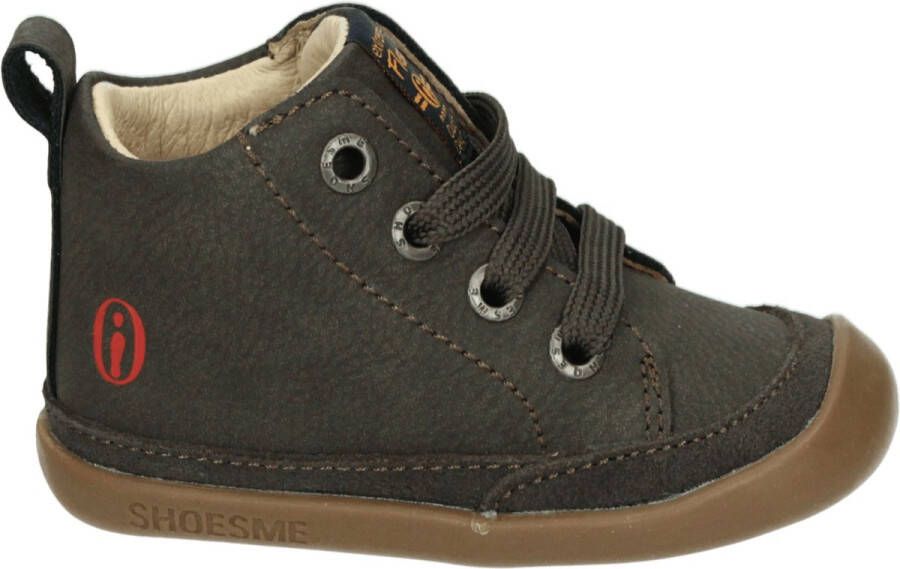 Shoesme Baby Veterschoenen Dark Brown Leer