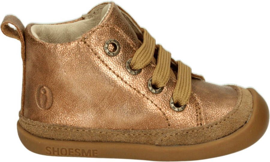 Shoesme Baby Veterschoenen Champagne Gold Leer