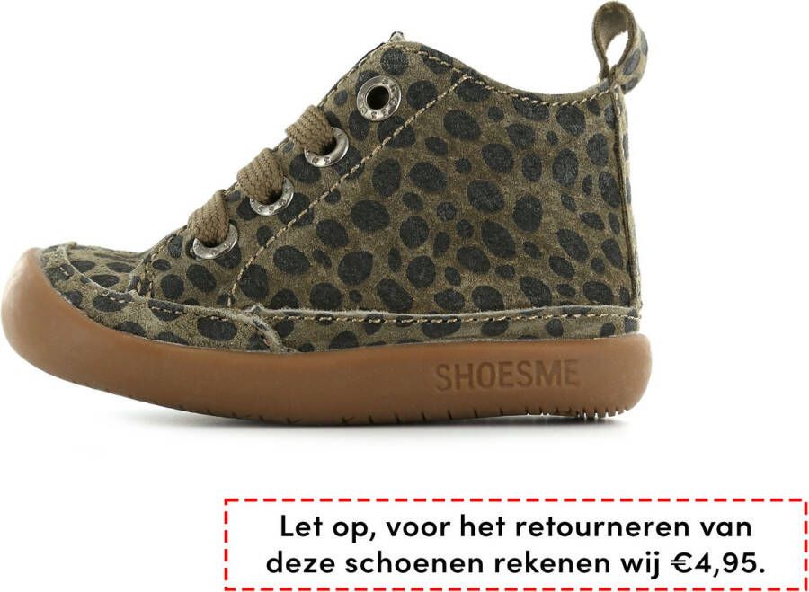 Shoesme BabyFlex bruin schoentje met luipaardprint