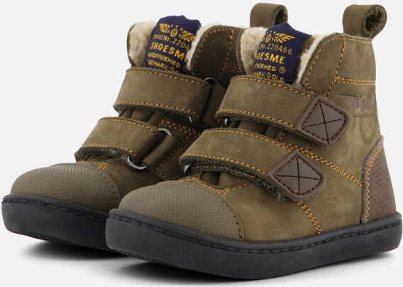 Shoesme Babyschoenen groen leer Heren