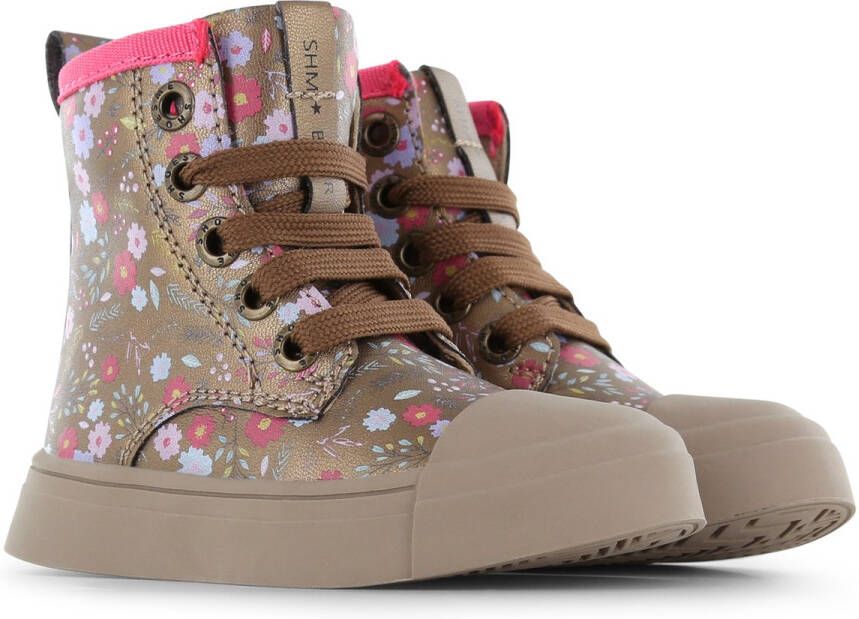 Shoesme gebloemde sneakers brons Meisjes Imitatieleer Bloemen 30 - Foto 4