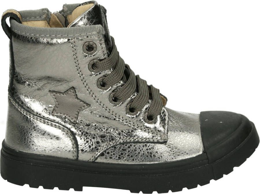 Shoesme Sw23w002 Veterboots Laarzen Met Veters Meisjes Zilver - Foto 2