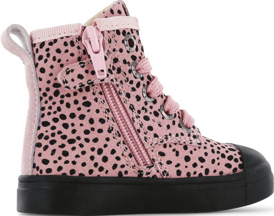 Shoesme Bikerboots Meisjes Pink Dots Leer