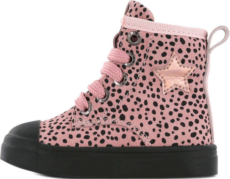 Shoesme leren sneakers met allover print roze Meisjes Leer All over print 24