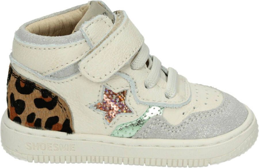 Shoesme leren sneakers ecru multi Meisjes Leer Meerkleurig 22