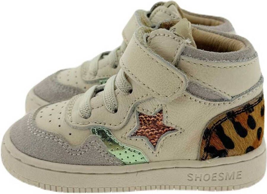 Shoesme leren sneakers ecru multi Leer Meerkleurig 19