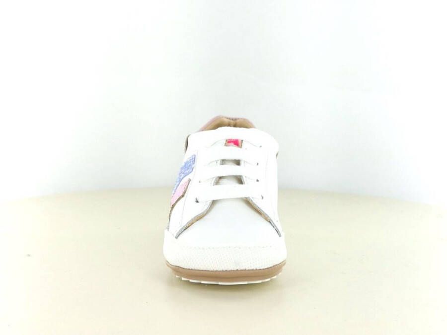 Shoesme sneakers wit roze Meisjes Leer Meerkleurig 22