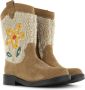 Shoesme suède cowboylaarzen beige Bruin Meisjes Suede Bloemen 28 - Thumbnail 4