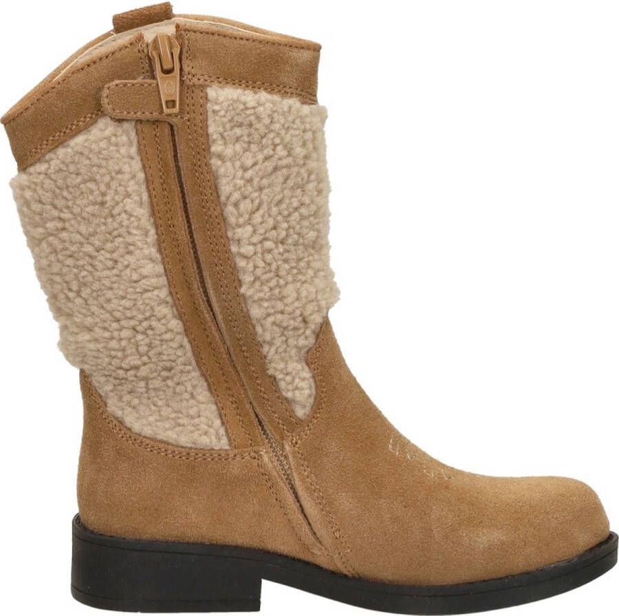 Shoesme suède cowboylaarzen beige Bruin Meisjes Suede Bloemen 28