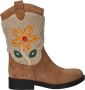 Shoesme suède cowboylaarzen beige Bruin Meisjes Suede Bloemen 26 - Thumbnail 1