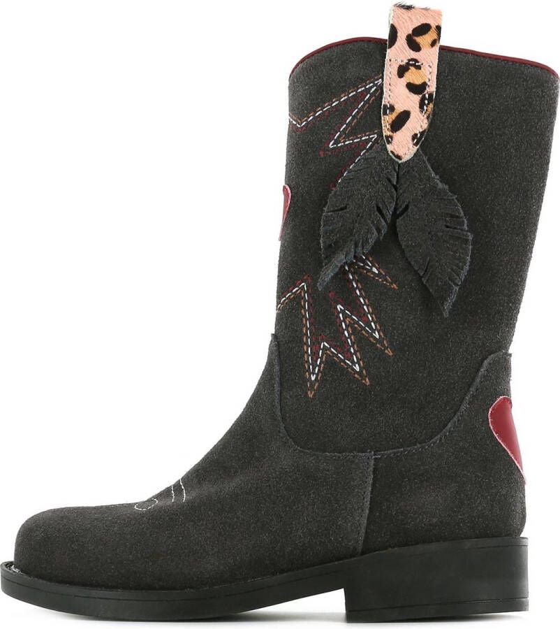 Shoesme Cowboylaarzen Meisjes DARK GREY Leer