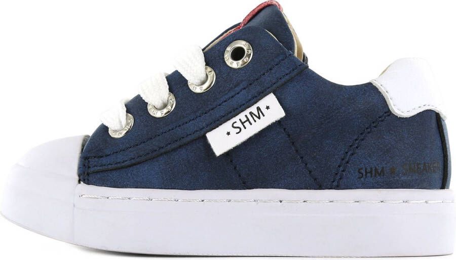 Shoesme leren sneakers donkerblauw Leer Effen 21 - Foto 2