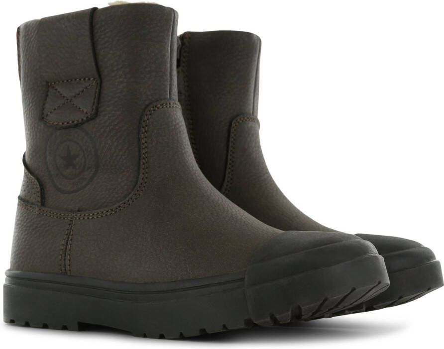 Shoesme Enkelboots Jongens Dark Brown Schapenwol