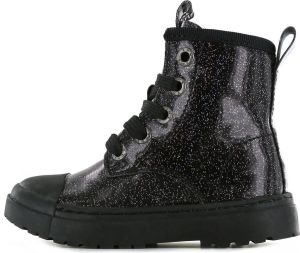Shoesme Enkelboots | Meisjes | Black shiny pink dots | Leer