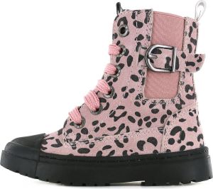 Shoesme Enkelboots | Meisjes | PINK ANIMAL PRINT | Leer