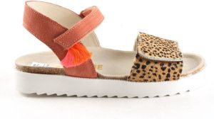 Shoesme RA9S068-I suède sandalen rood cheetahprint