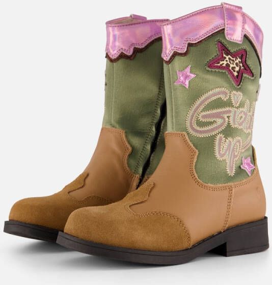 Shoesme Giddy Up Laarzen cognac Leer Dames