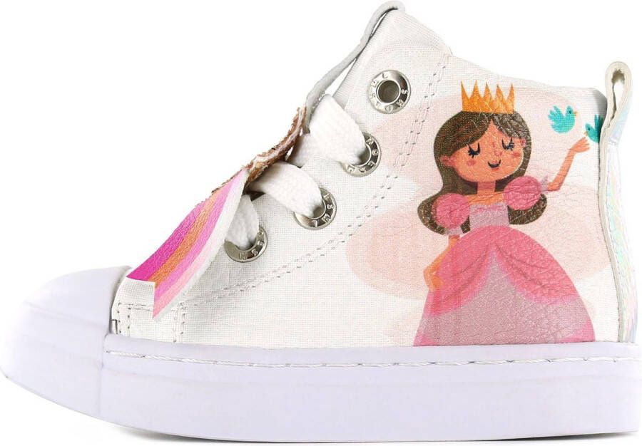 Shoesme hoge witte sneaker met prinses