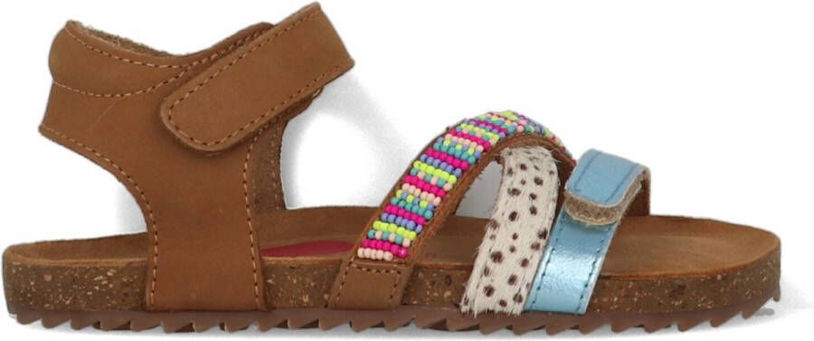 Shoesme leren sandalen met kraaltjes bruin multi Leer All over print 26 - Foto 5