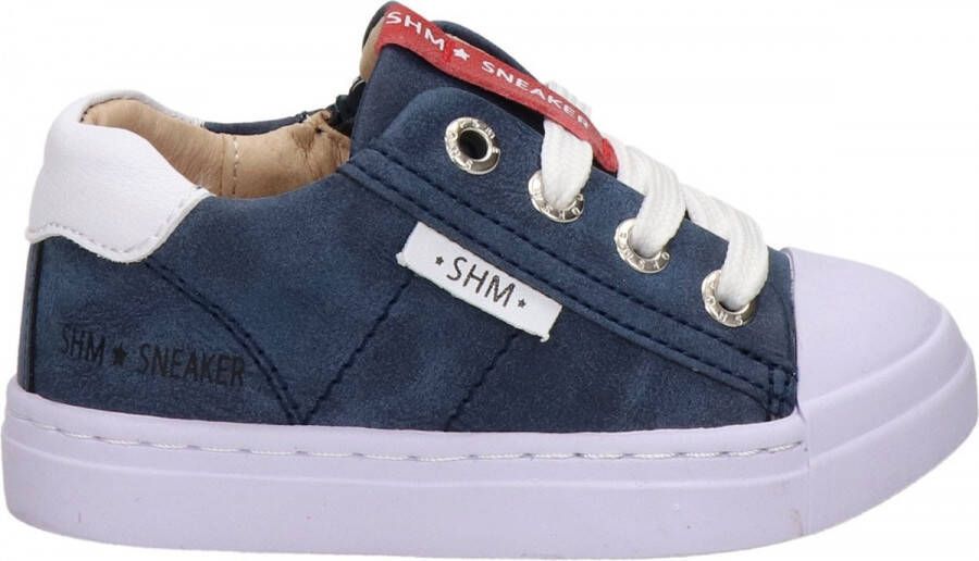 Shoesme leren sneakers donkerblauw Leer Effen 21 - Foto 4