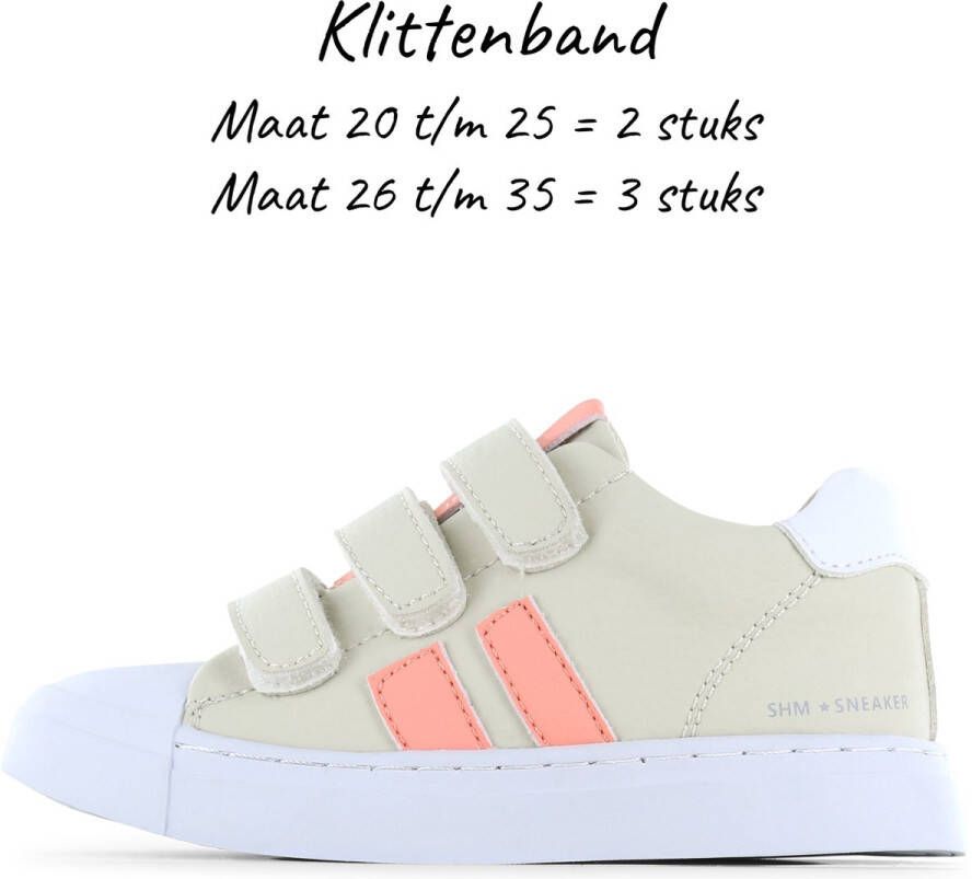 Shoesme Klittenbandschoenen Meisjes Beige Pink Leer