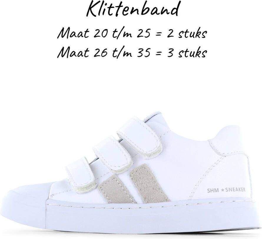 Shoesme Klittenbandschoenen WHITE Leer