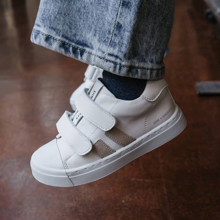 Shoesme Klittenbandschoenen WHITE Leer