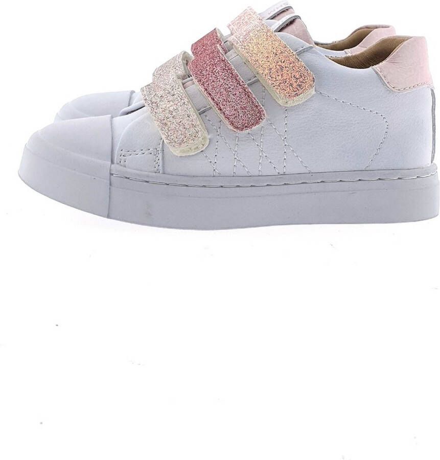 Shoesme Klittenbandschoenen Meisjes white Pink Leer