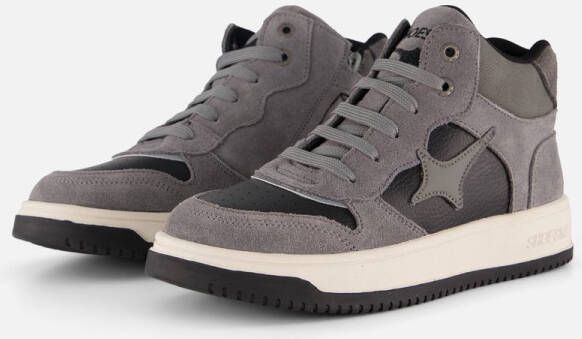 Shoesme New Outsole Sneakers grijs Suede Kinderschoenen