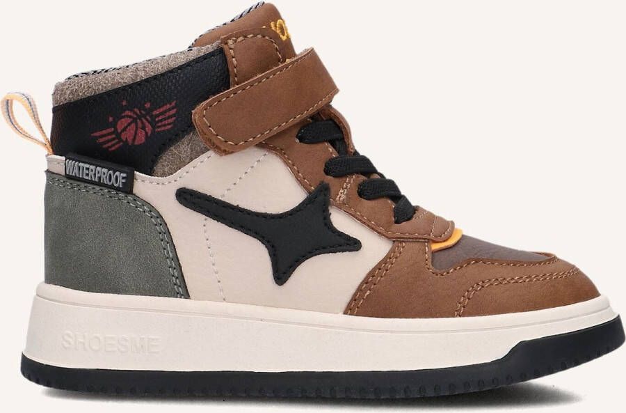Shoesme No25w100 Sneakers Jongens Leren Sneaker Cognac
