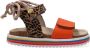 Shoesme leren sandalen bruin oranje Meisjes Leer Dierenprint 28 - Thumbnail 3