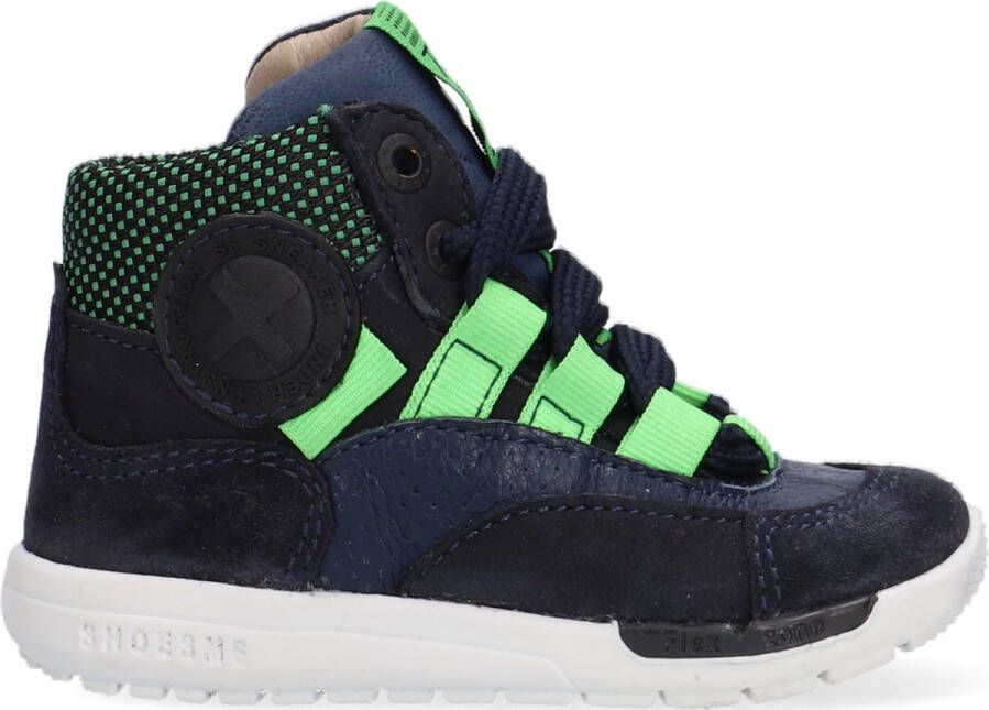 Shoesme Rf21w041 Hoge sneakers Leren Sneaker Jongens Kids Blauw