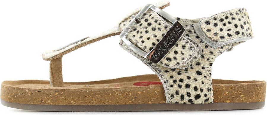 Shoesme gebroken wit animal ponyhair teenslipper sandaal - Foto 2