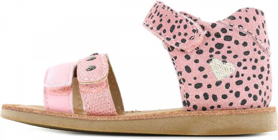 Shoesme roze sandalen met vrolijke dotprint en hartje - Foto 4