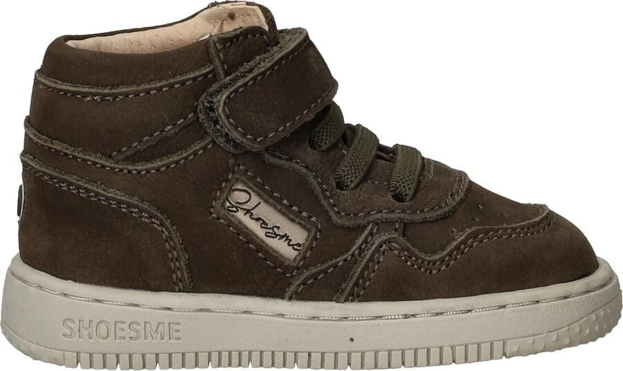Shoesme Baby Babysneakers Jongens Dark Green Leer
