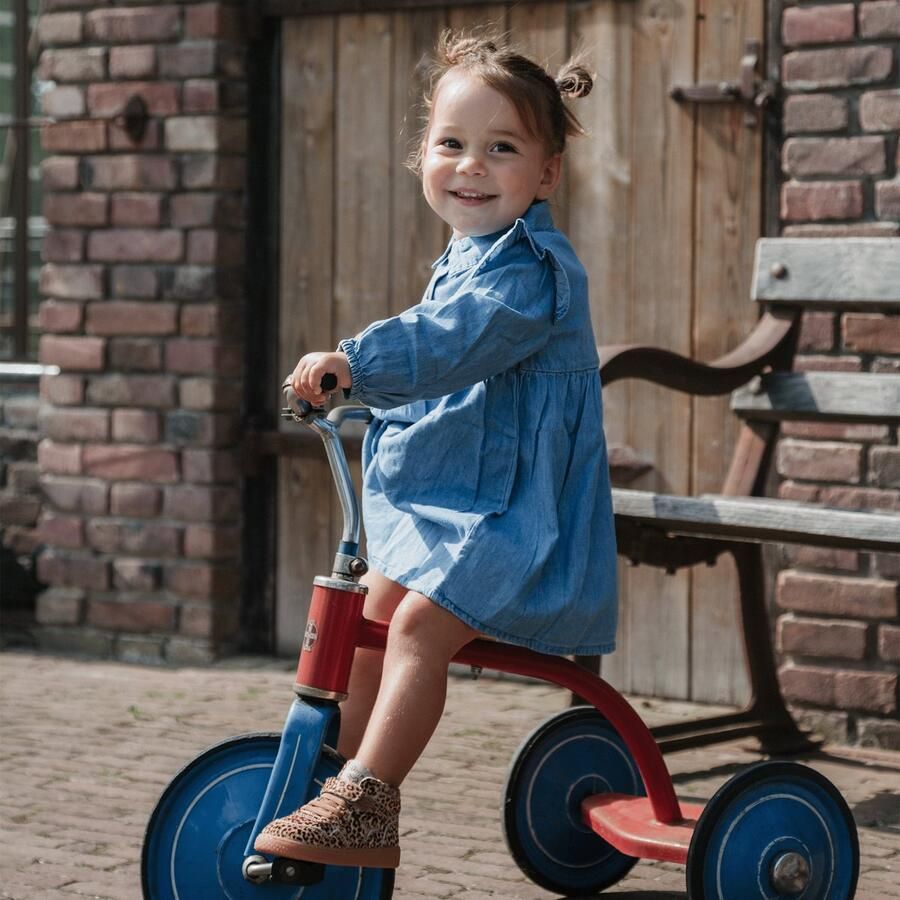 Shoesme Baby Babysneakers Meisjes Cognac Leopard Leer