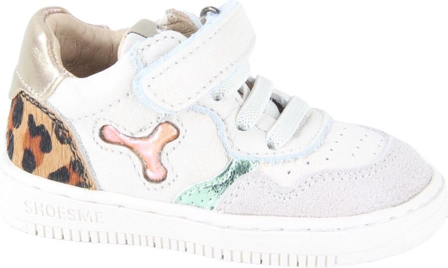 Shoesme Baby Babysneakers Meisjes OFF WHITE PANTER Leer