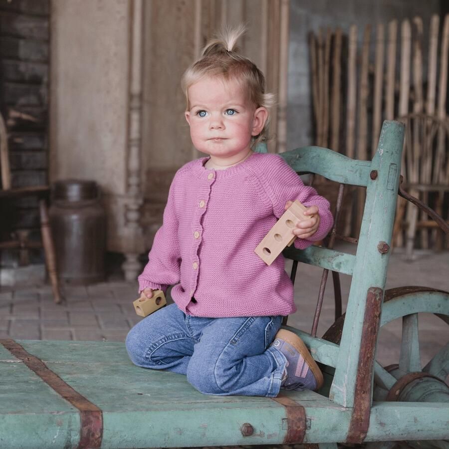 Shoesme Baby Babysneakers Meisjes Purple Pink Leer