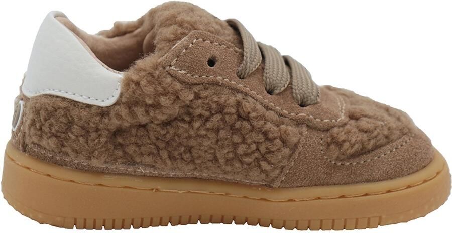 Shoesme teddy sneakers bruin Suède Meerkleurig