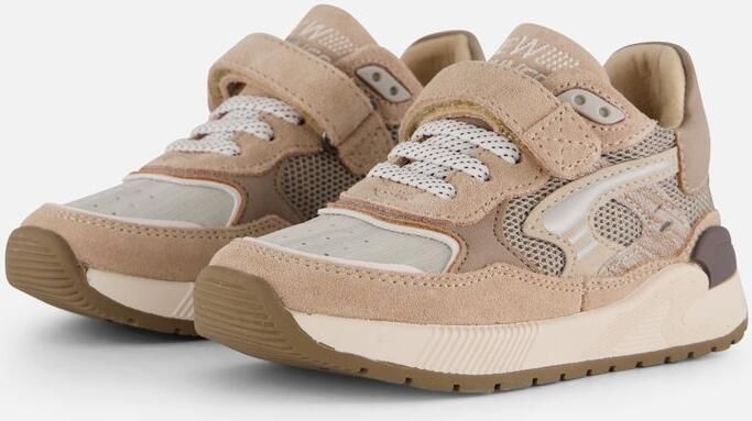 Shoesme Beige-Grijze Sneaker Sneakers Kinderen Jongens BEIGE Microleer - Foto 2