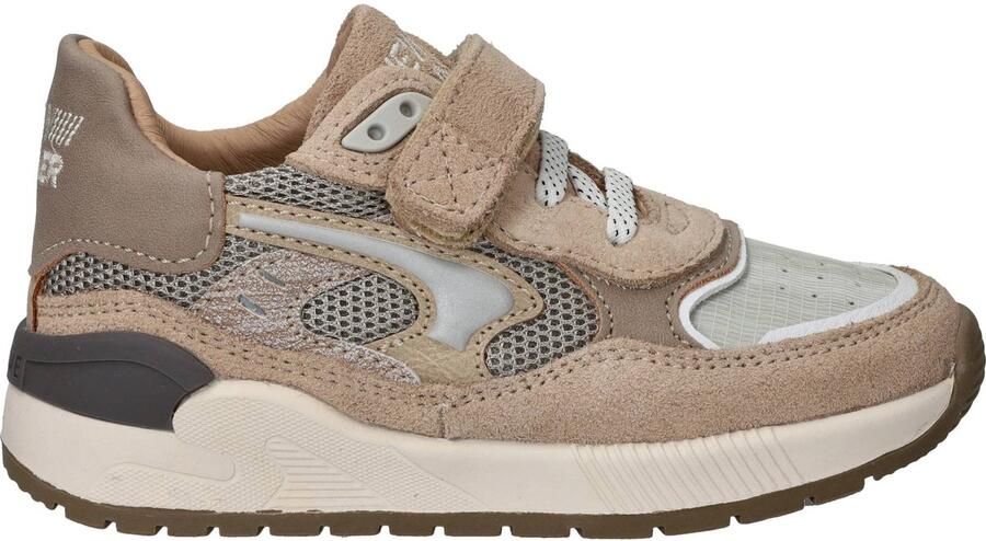 Shoesme Beige-Grijze Sneaker Sneakers Kinderen Jongens BEIGE Microleer - Foto 2
