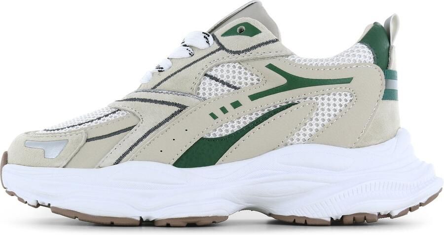 Shoesme beige-groene sneaker