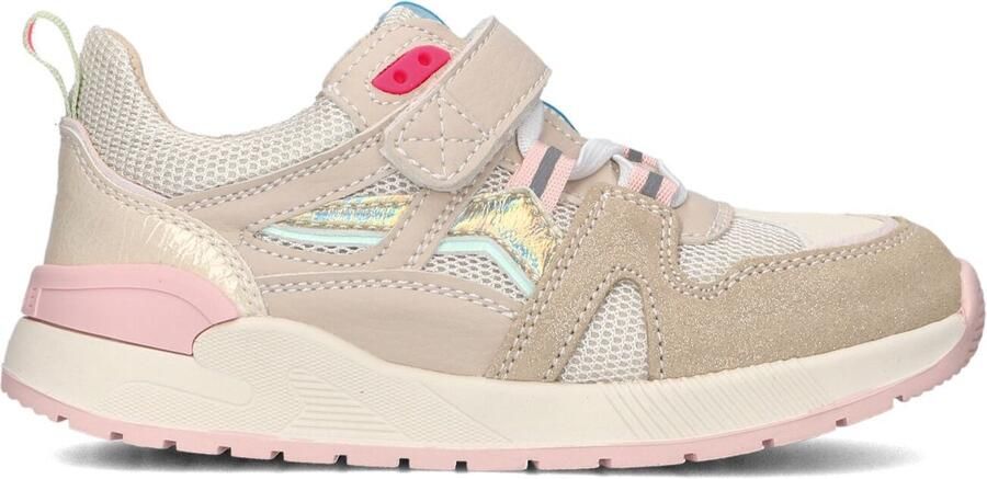 Shoesme Beige Sneaker Sneakers Kinderen Beige Pink Microfiber leer - Foto 2