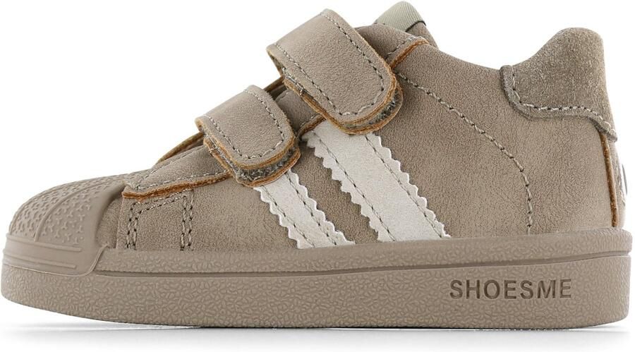 Shoesme Beige Sneakertje Met Stootneus Sneakers Kinderen Unisex Taupe Microleer - Foto 4