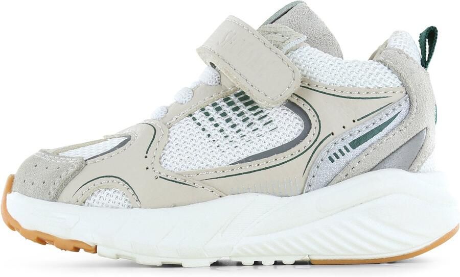Shoesme Beige Sneakertje Sneakers Kinderen Beige Green Microfiber leer