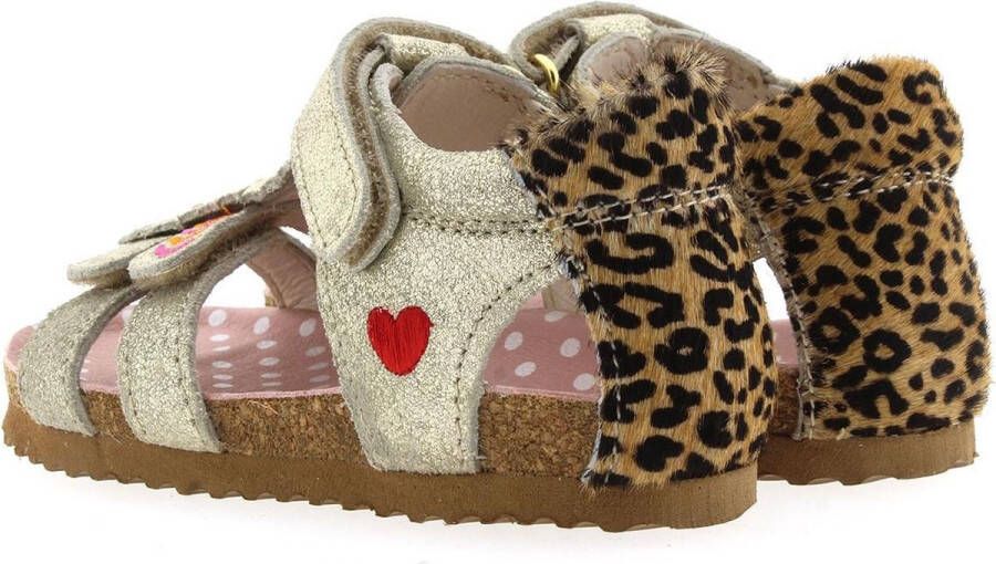 Shoesme BI21S092-A leren sandalen cognac Bruin Meisjes Leer Hartjes 28 - Foto 8