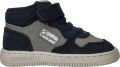 Shoesme Baby Babysneakers Jongens Dark Blue Grey Leer - Blauw