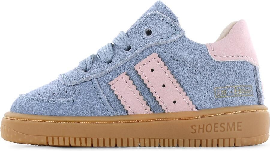 Shoesme Baby Babysneakers Meisjes Blue Pink Leer