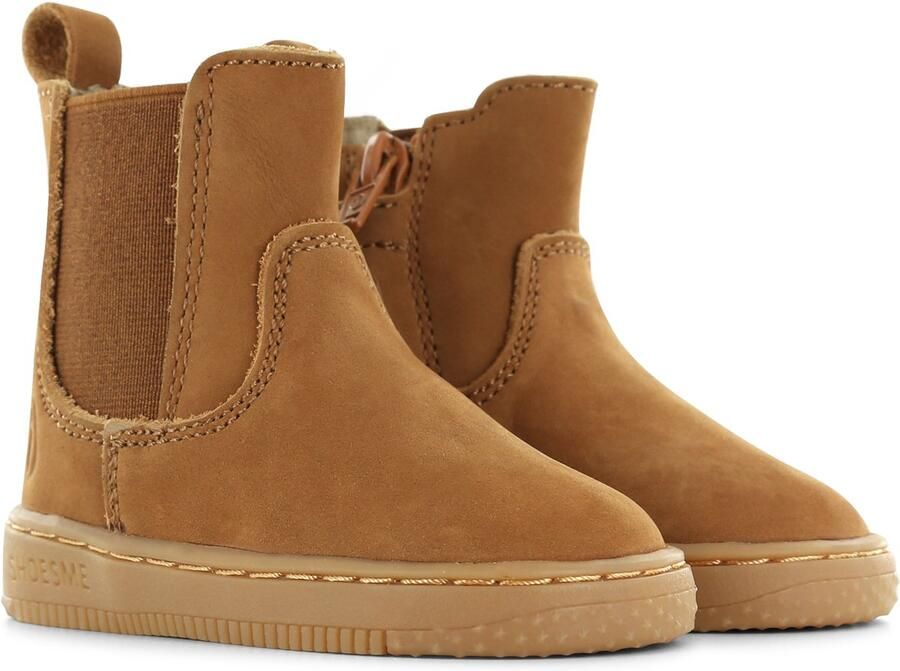 Shoesme suède enkelboots cognac Bruin Jongens Meisjes Suede Effen 19